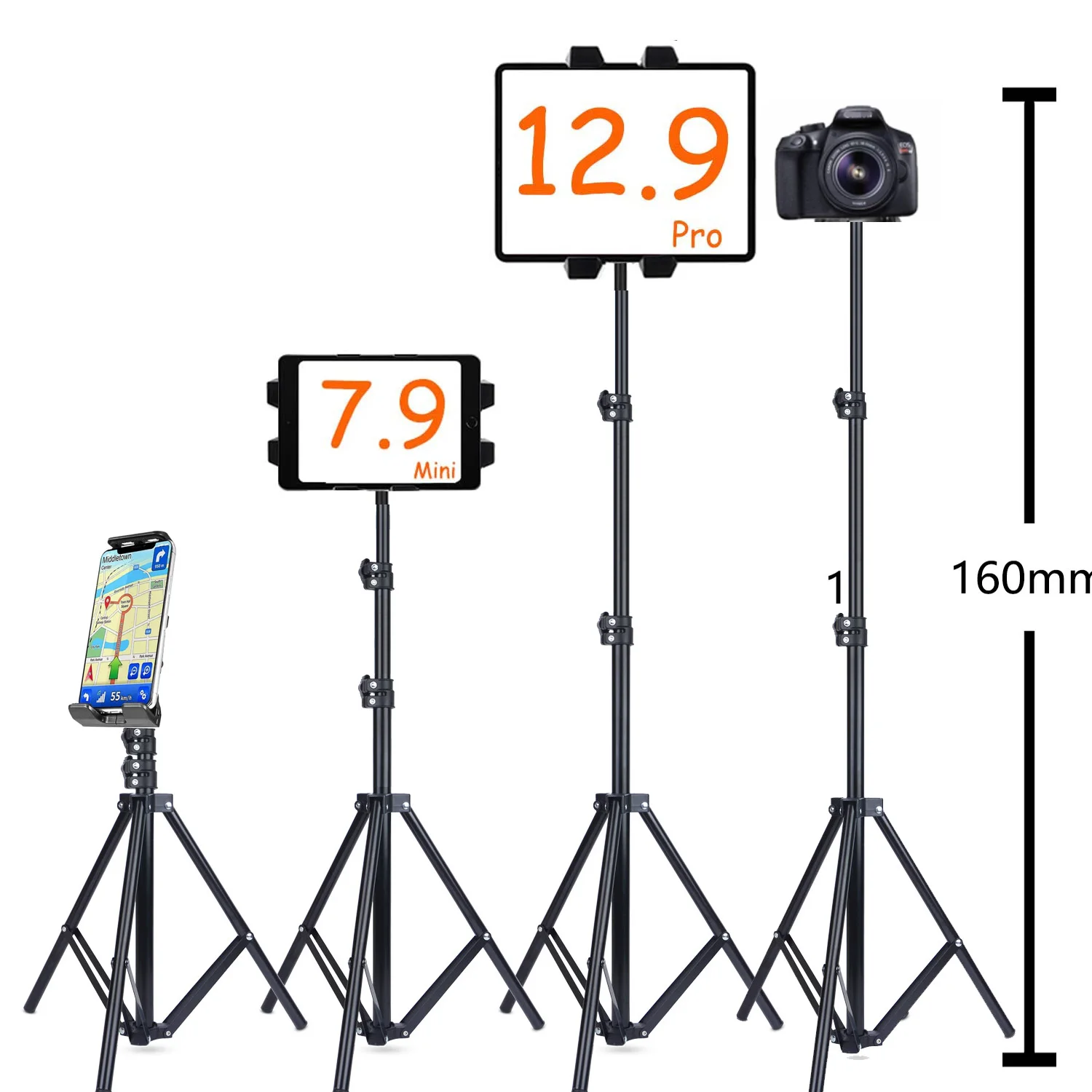 Suporte para Tablet Suporte para Ipad Altura do Telefone Ajustável para Samsung Pro para Iphone Tripé Tripod 12.9 Pro 11 12 Celular 8 9.7 10.1