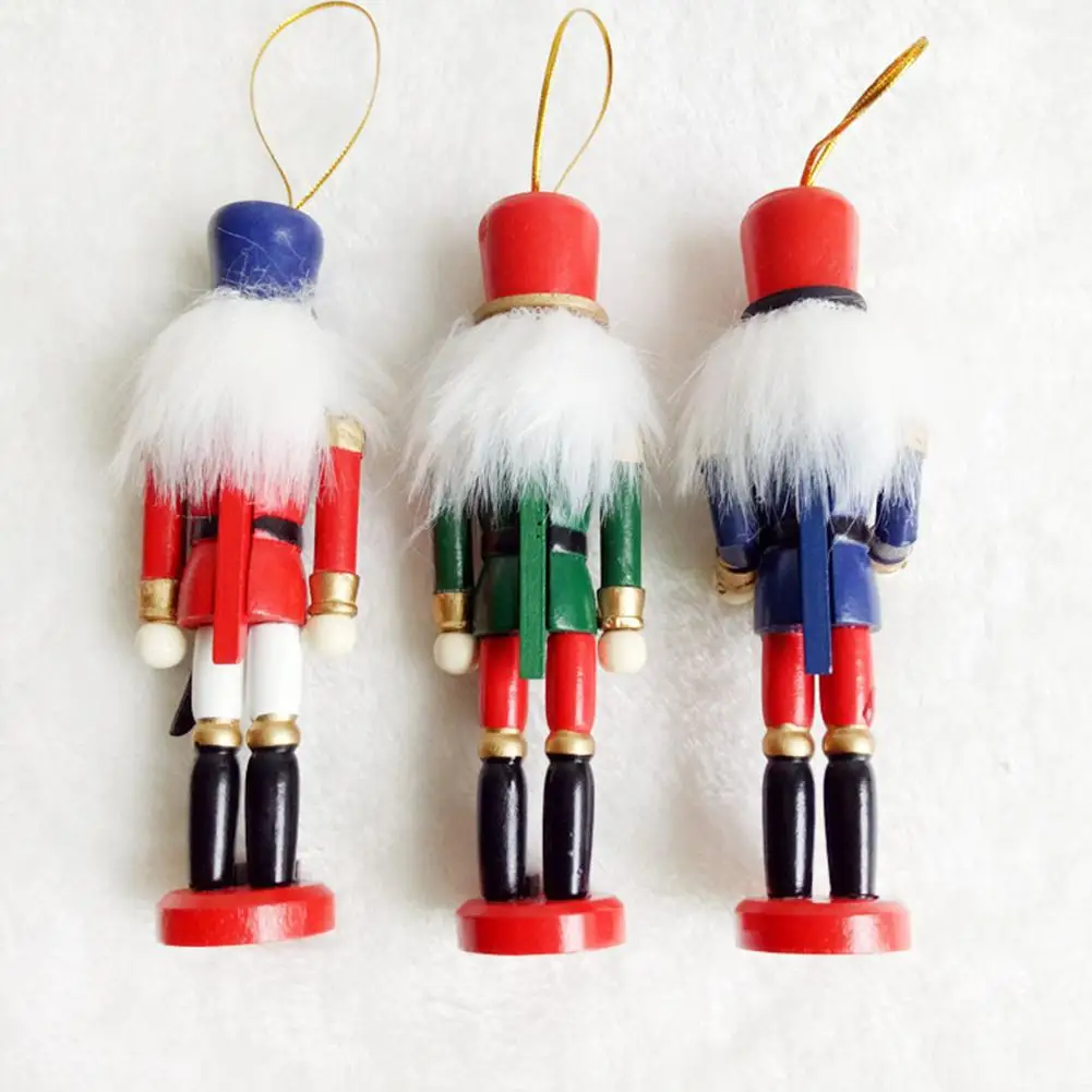 Рождественские украшения Щелкунчик деревянный солдат Кукольный 12 см оловянная