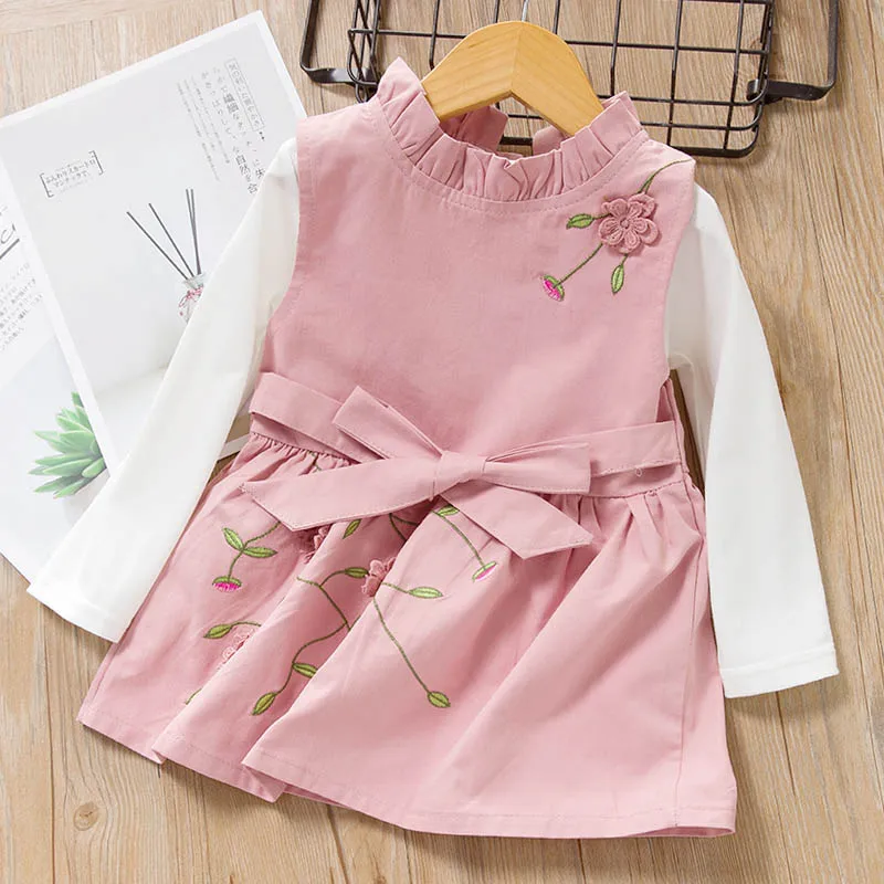AZ1859 pink Keelorn/платье для маленьких девочек новые весенние платья принцессы с длинными рукавами детская одежда детское платье вечерние платья для маленьких девочек Одежда для девочек - Цвет: AZ1859 pink