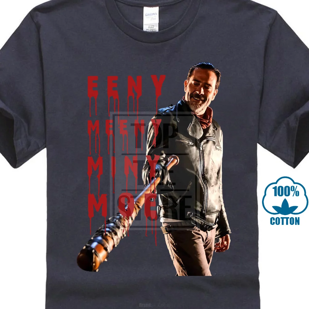 Тёмно-синий Футболка The Walking Dead Negan Eeny Meeny Miny Mo Размер: S-Xxl 022425 - Цвет: Тёмно-синий