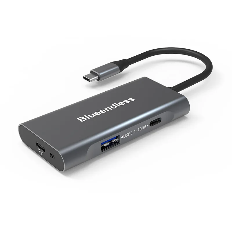 

Blueendless Connector Adaptador Laptop Dock Usb3.1 To Hub 4 /5 Ports 10Gbps Data Speed Type C 4 In 1 Usb Hub With Usb 3.1