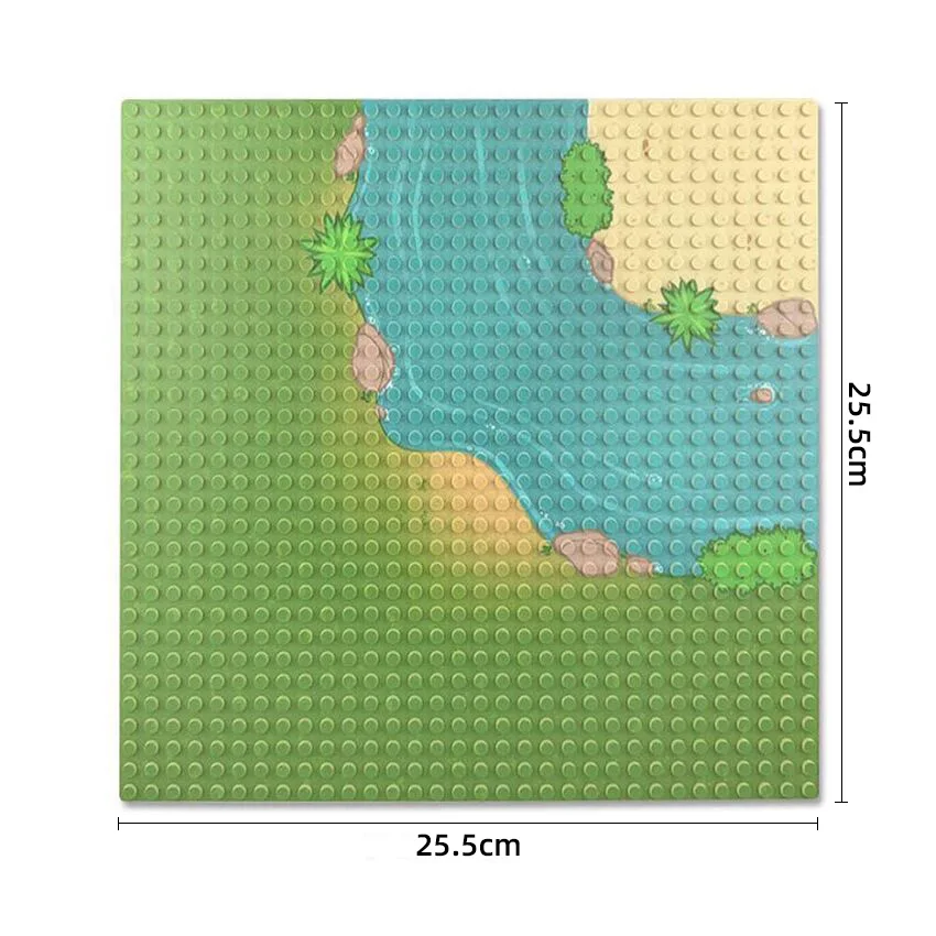 Single-Side Grass River 32*32 Dots Base Plate for Small Bricks MOC Building Block Toy Sets Models DIY Toys Children | Игрушки и хобби