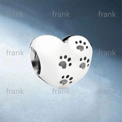 

791262 Paws prints silver charm