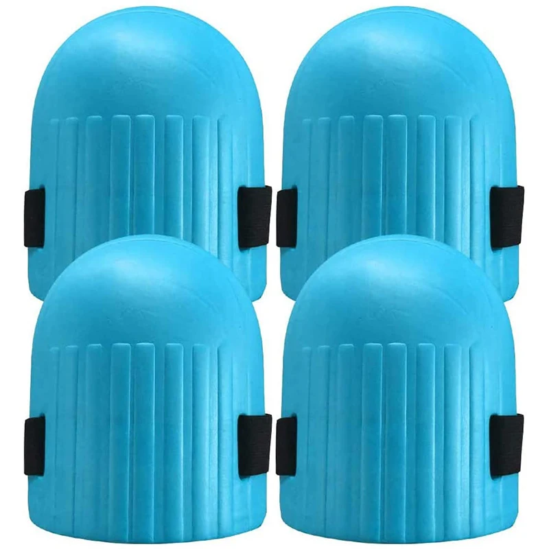 

2 Pairs Light Weight Waterproof Home And Gardening Knee Pads With Adaptable Straps, Durable And EVA Foam Cushion Blue