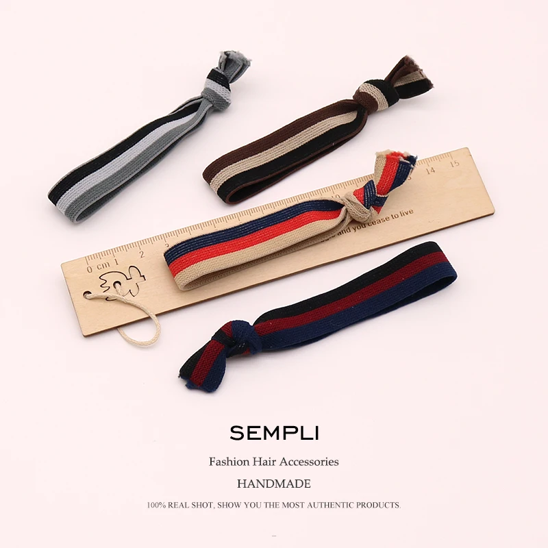 Sempli 100% нейлоновые Лоскутные высокоэластичные резинки для женщин волос бархатные