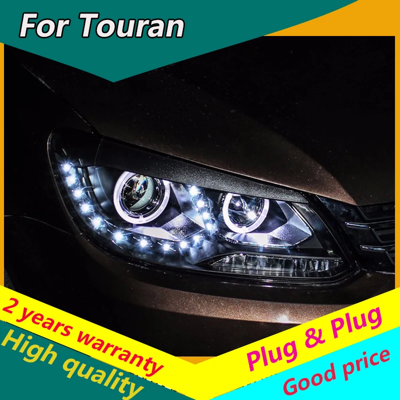 

KOWELL Car Styling for VW Touran Headlights 2011-2015 New Touran LED Headlight DRL Bi Xenon Lens High Low Beam Parking Fog Lamp