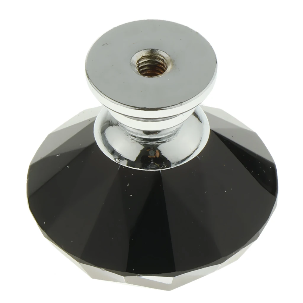 

10pcs Crystal Glass Cabinet Dresser Knob Diamond Shape Drawer Door Chrome Glass Pull Handles Cabinet Knobs for Home Office DIY