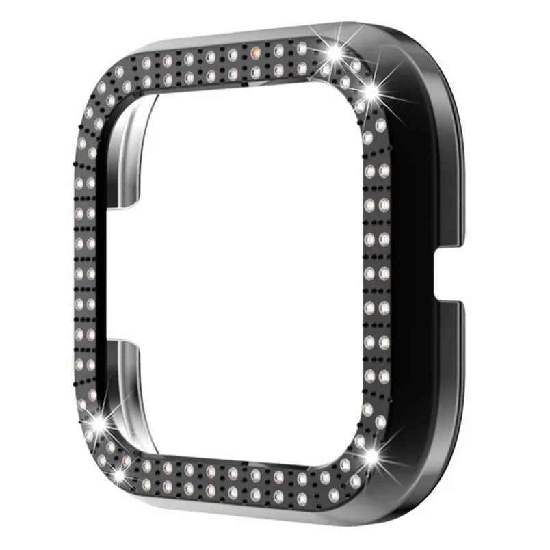 Case Cover Shell For Fitbit versa 2 Ultra-Slim Luxury Bling Crystal Screen Protector Watch Wristband Accessories | Электроника
