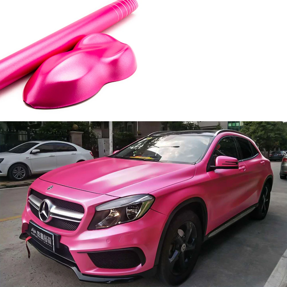 Розовая Автомобильная наклейка внешние аксессуары виниловая пленка обертывание