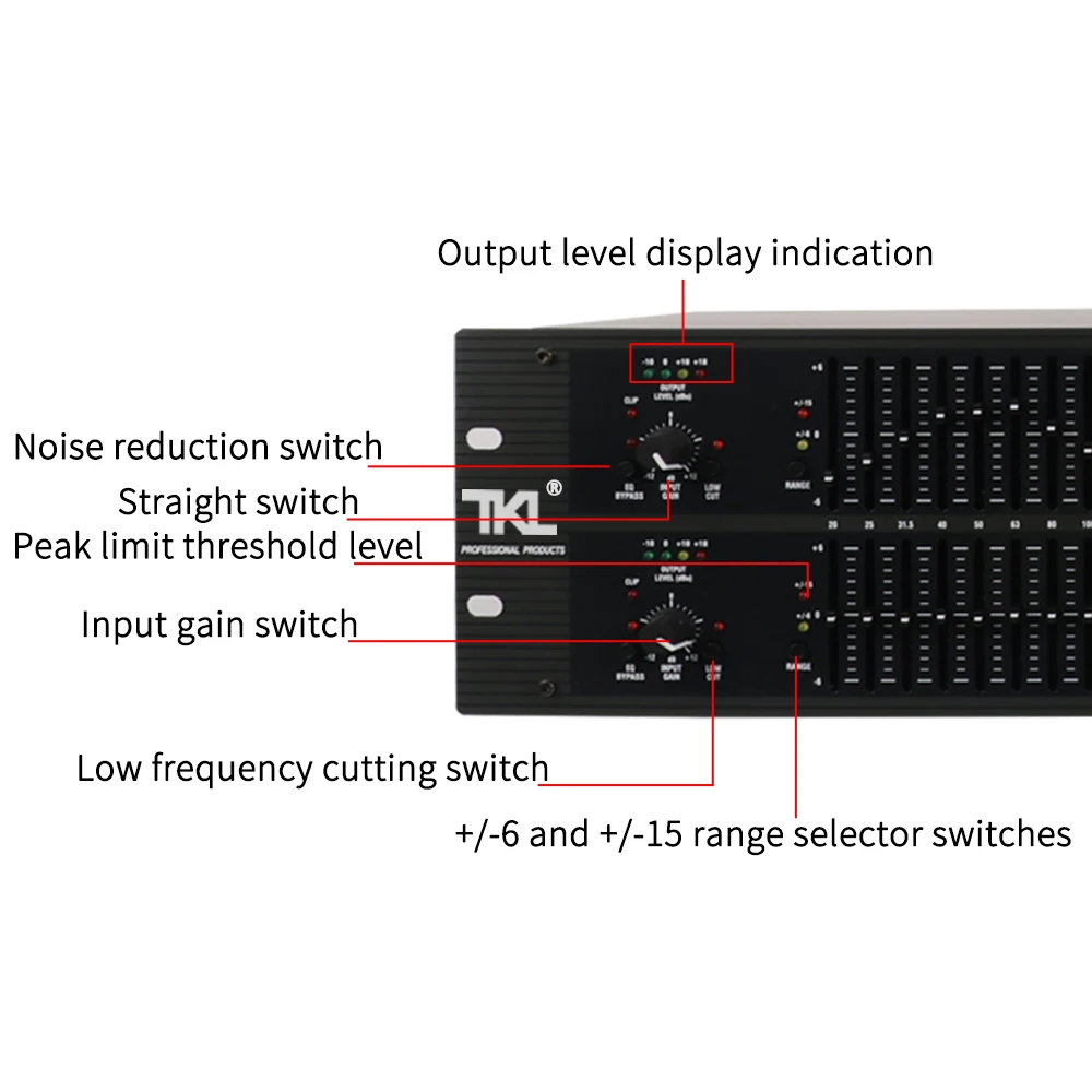 Эквалайзер TKL stage Audio EQ High 31 band 1231 эквалайзер для домашнего звука караоке