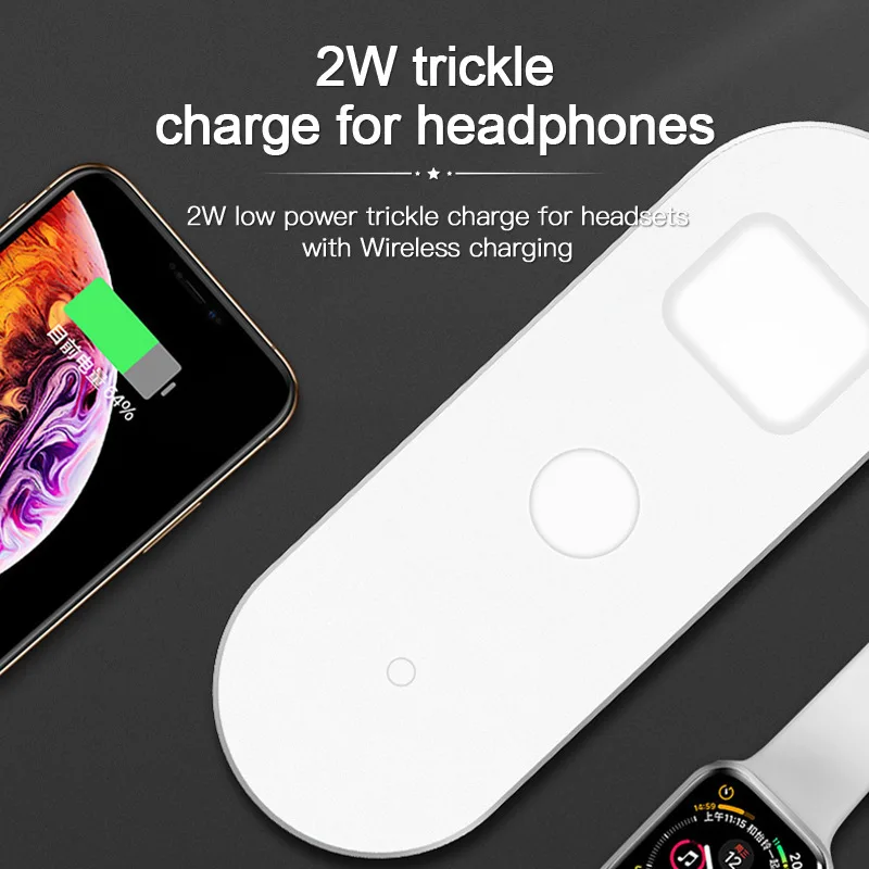 Умное Беспроводное зарядное устройство Три в одном для IPhone IWatch AirPod умное