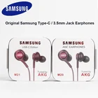 Наушники-вкладыши Samsung M21 M20, проводные наушники с микрофоном 3,5 ммType c для смартфонов Galaxy S20, S21, note 20, 10, S10, S9, S8, xiaomi vivo