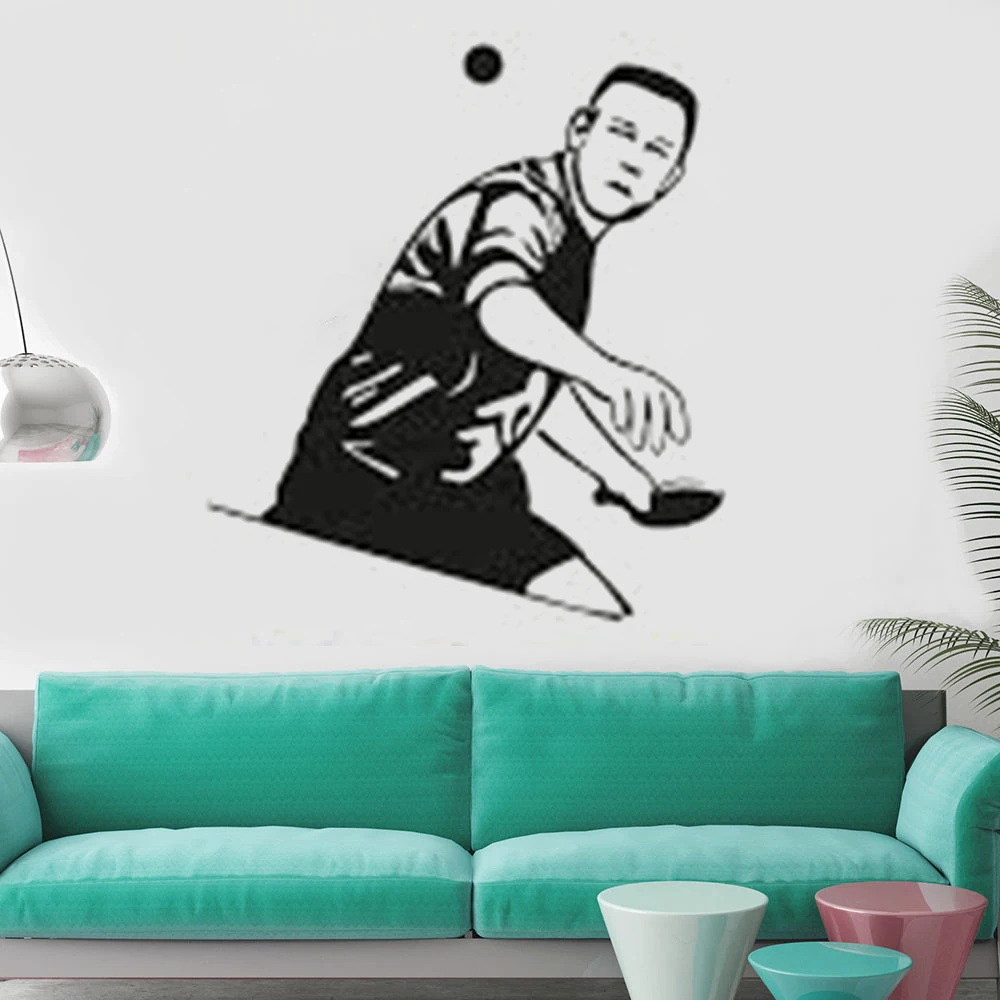 Wall Art для настольного тенниса стены Стикеры в полоску спортивный виниловая декор