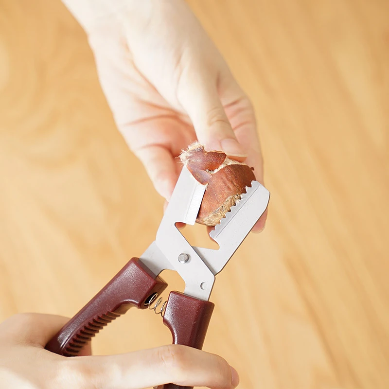 High Chestnut Cut Scissors Portable Stainless Steel Walnuts Nuts Opener Clip with Spring LG66 | Дом и сад