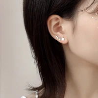 fashion simple u shaped ear hook star stud earrings womens party wedding jewelry hypoallergenic jewelry birthday gift