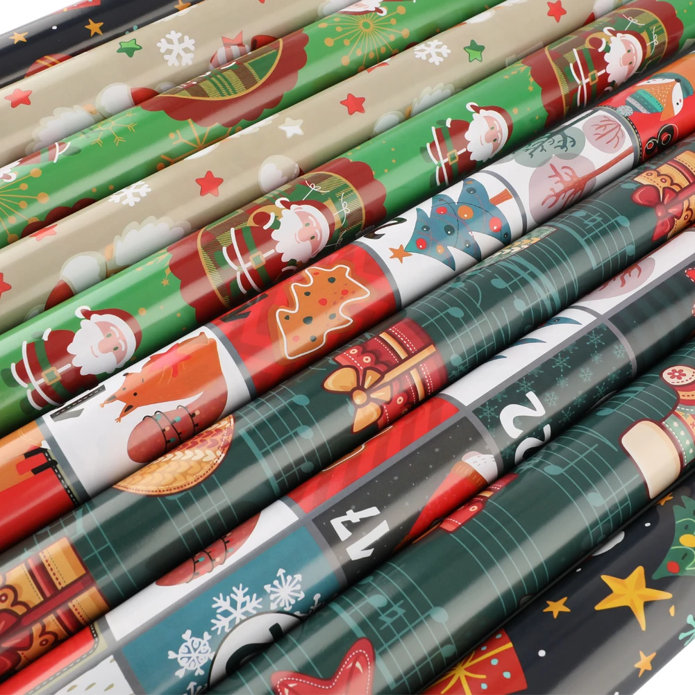 

10 шт. Рождественская оберточная бумага подаропосылка материал Декоративный Рождественский фон оберточная бумага s для скрапбукинга изгото...