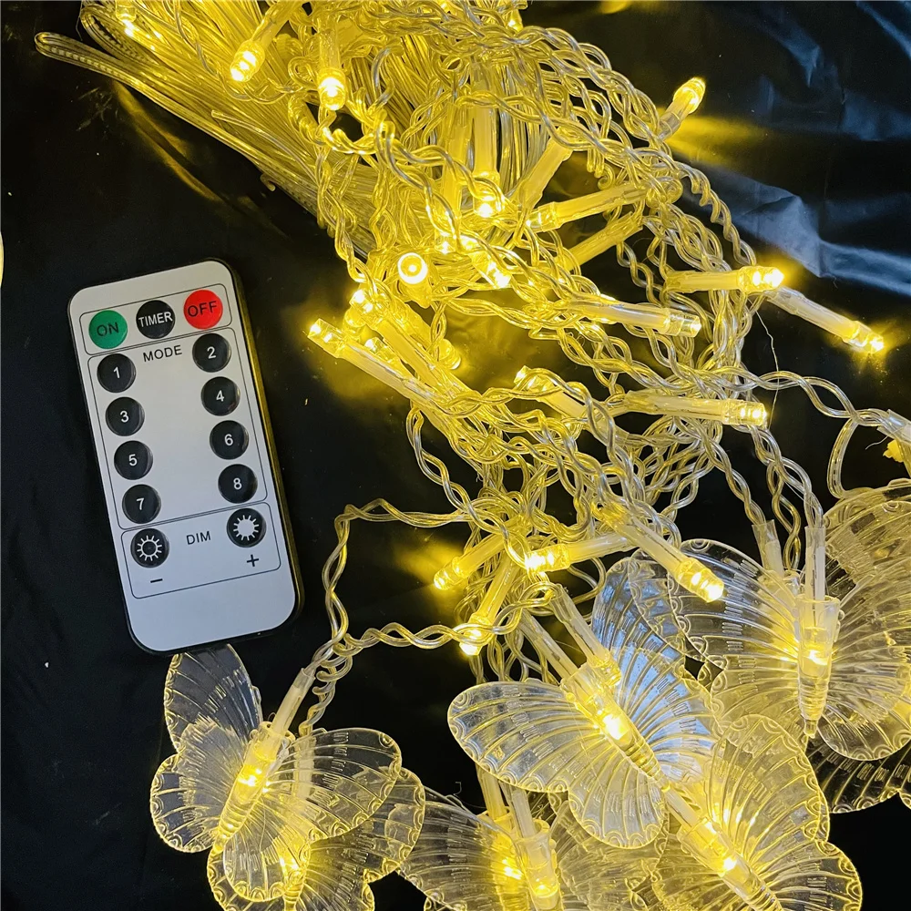 

LED Fairy Lights String Butterfly Festoon Outdoor Garland Lights Christmas Lights Decoration Garland Led Lights New Year's Decor