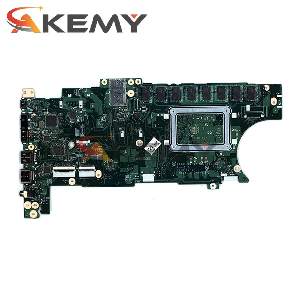 for lenovo thinkpad t490s x390 laptop motherboard nm b891 fru01hx946 01hx951 cpui7 8665u 16g free global shipping