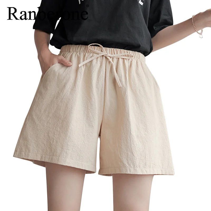 

Ranberone Sport Shorts Casual Running Shorts Women Solid Color Running Outwear Wide Leg Gym Shorts Fitness Jogging Pants 2021