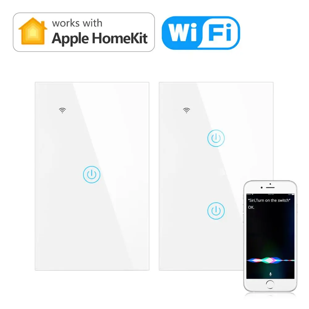 Американский стандарт Wi Fi выключатель света Apple Homekit умный светильник ель 10 А
