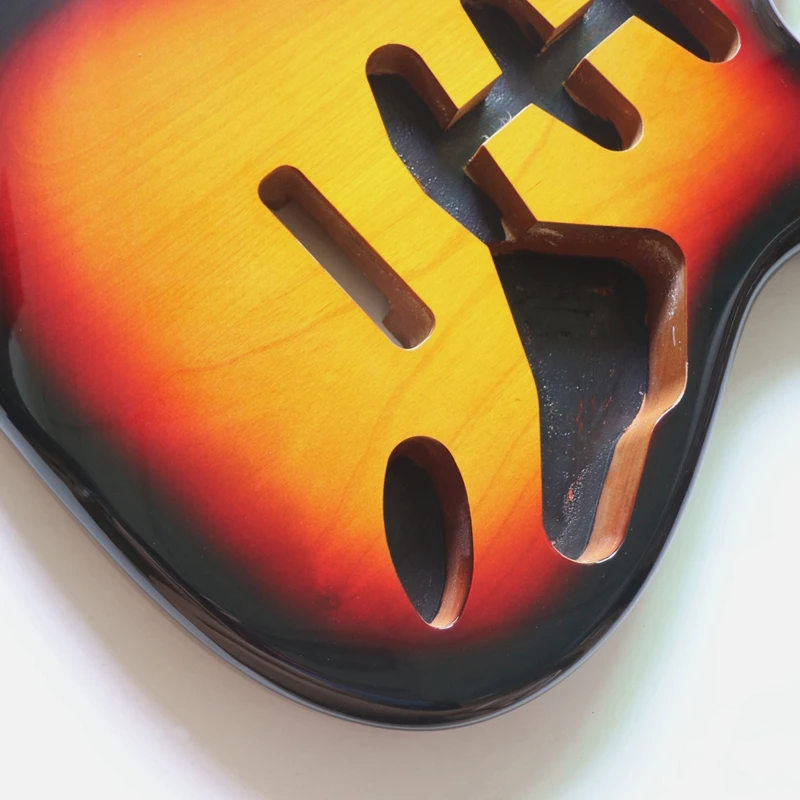 Продажа Sunburst цвет 2 шт. ольдер ST корпус гитары SSS high golss готовая для изготовления