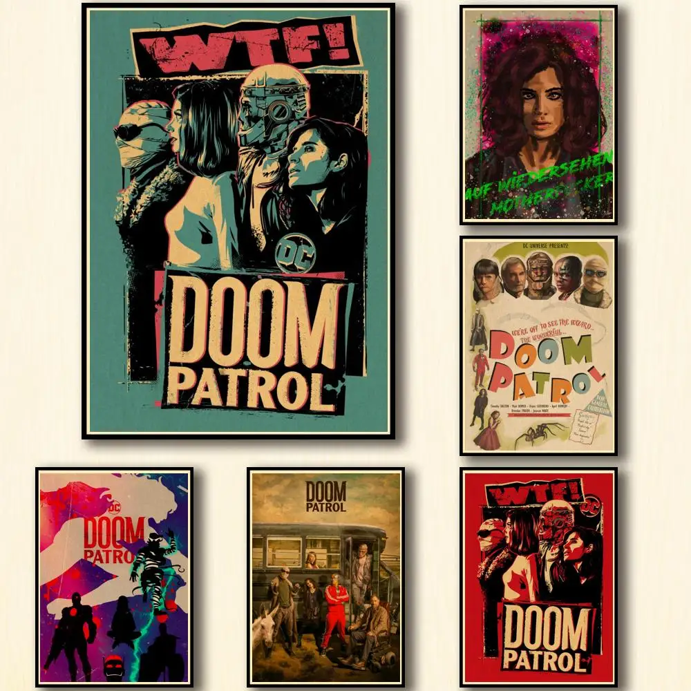 

37 дизайнов ТВ-шоу, модель Doom патруль, искусство, домашняя наклейка, необычная Наклейка на стену для кофейни, бара