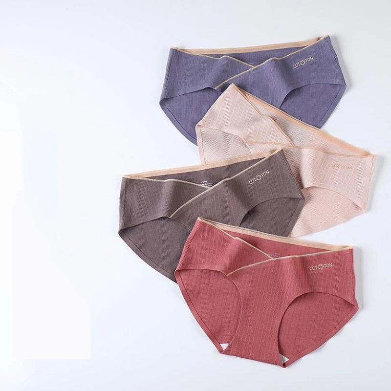

Women Soft Breathable Silk Cotton Maternity Panties Low Waist Seamless Underwear Clothes for Pregnant Women Pregnancy Briefs