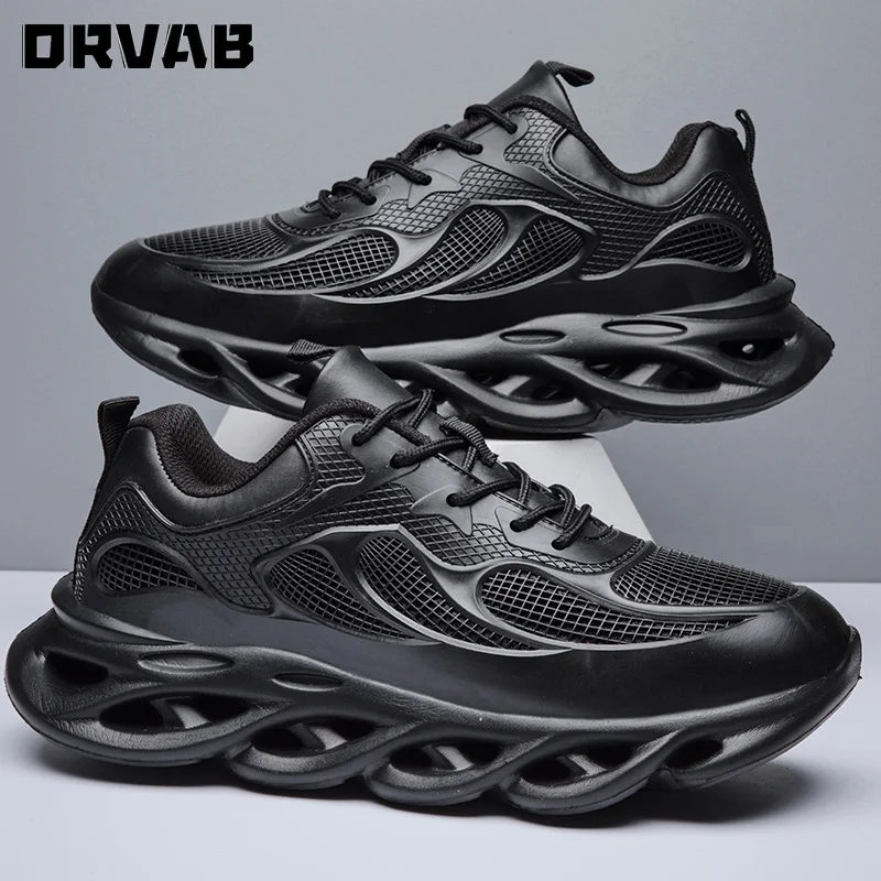 All Black Man Shoes Fashion Designer Men High Quality Breathable Sneakers Summer Trainers Male Winter Big Size 39-48 |