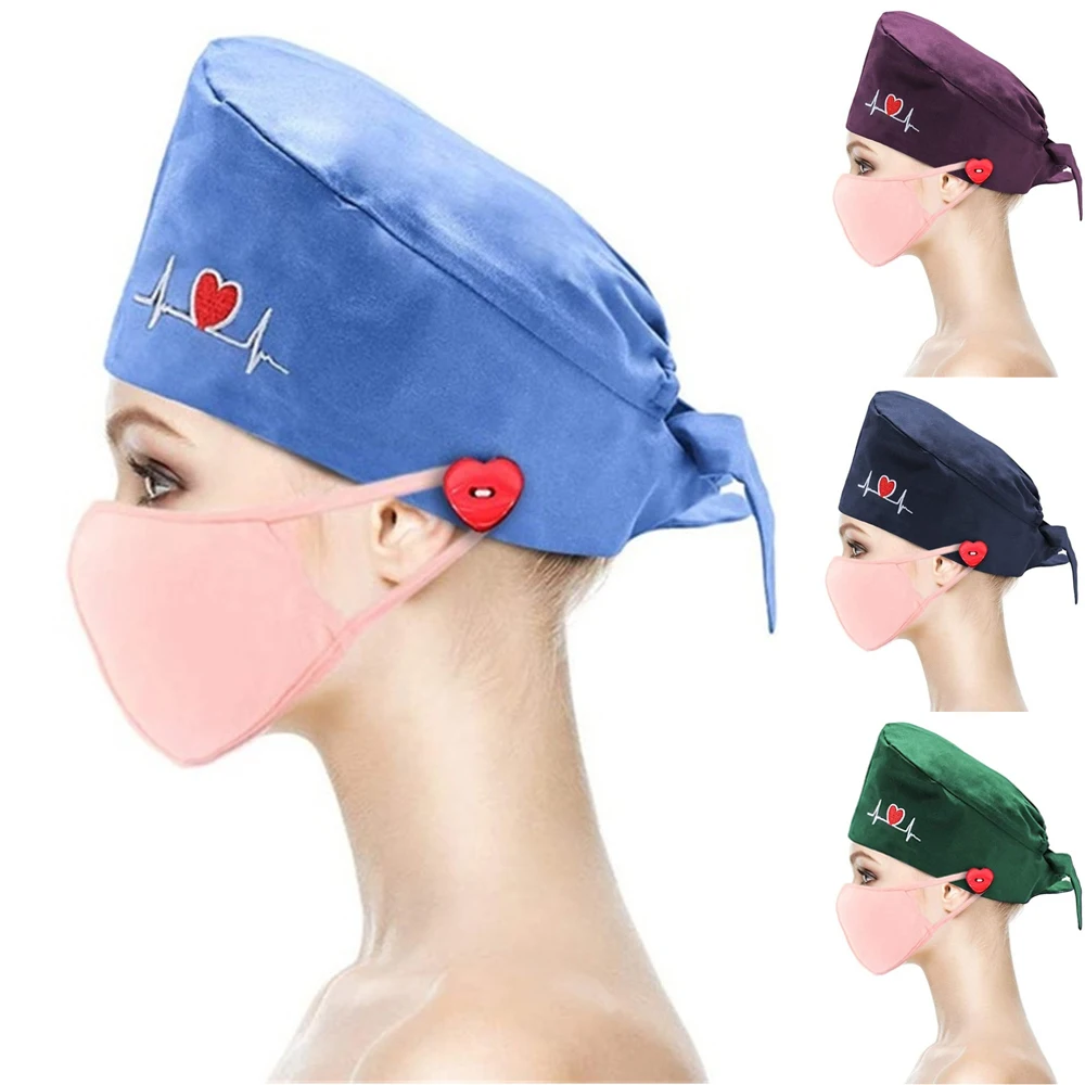 1 шт. модная шапка с принтом рабочая на пуговицах Повседневные шапки из скраба