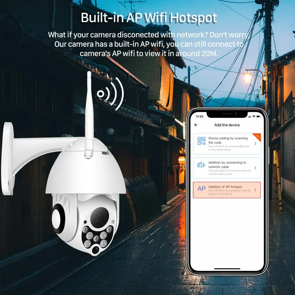 Neng 1080P/720p Беспроводная HD ip-камера 2MP PTZ WiFi скоростная купольная камера