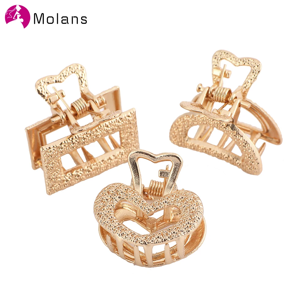 Molan 2020 новые бронзовые когти для волос женщин различные узоры заколки аксессуары