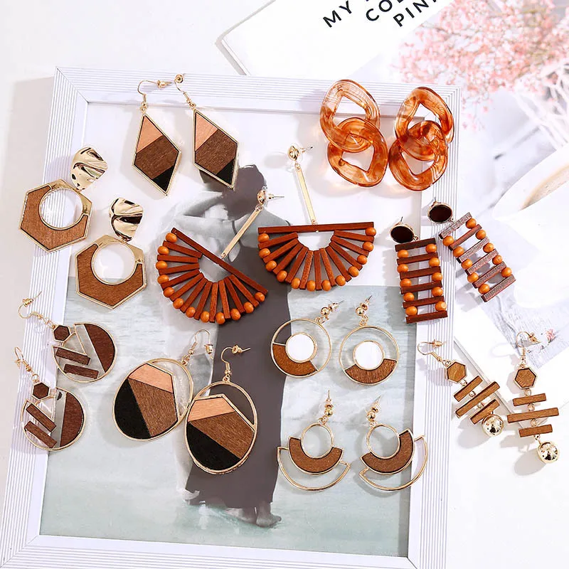 Женские Висячие серьги YAOLOGE корейские большие круглые длинные висячие ручной