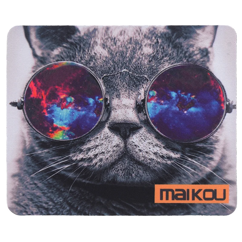 

MAIKOU универсальная версия 21,8*18*0,2 см прекрасная кошка шаблон противоскользящие Нескользящие Коврик для мыши-серый + белый + многоцветный