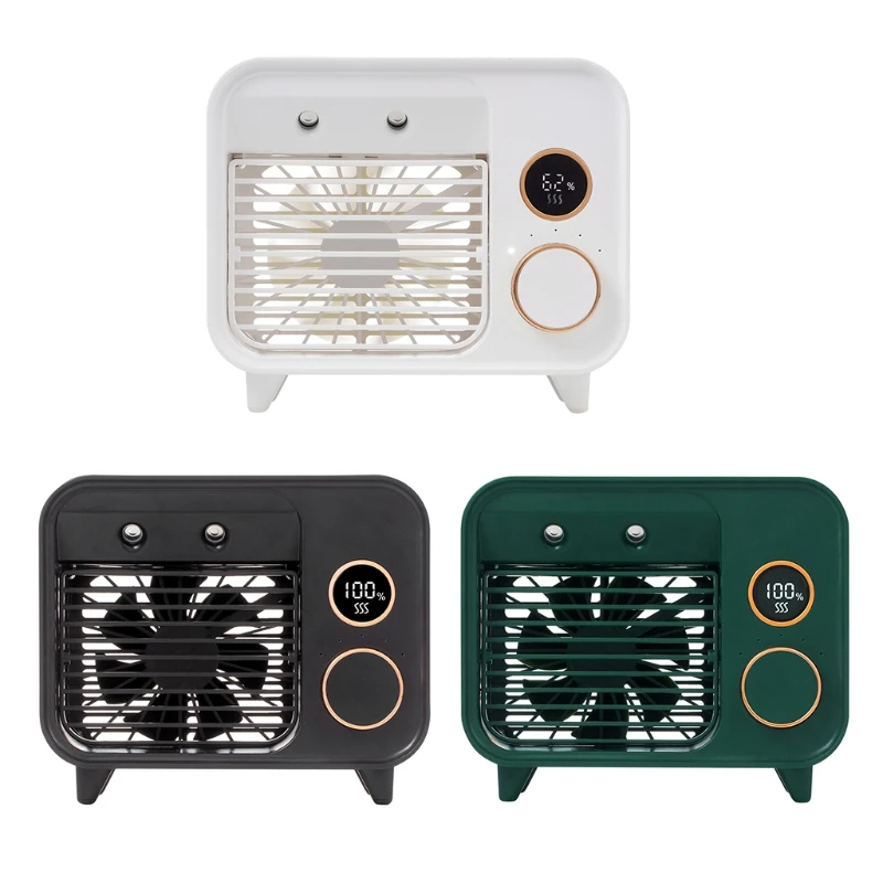 

Персональный воздухоохладитель, 2000 мАч, беспроводной портативный кондиционер с 3 режимами скорости, Перезаряжаемый для автомобиля, офиса, к...