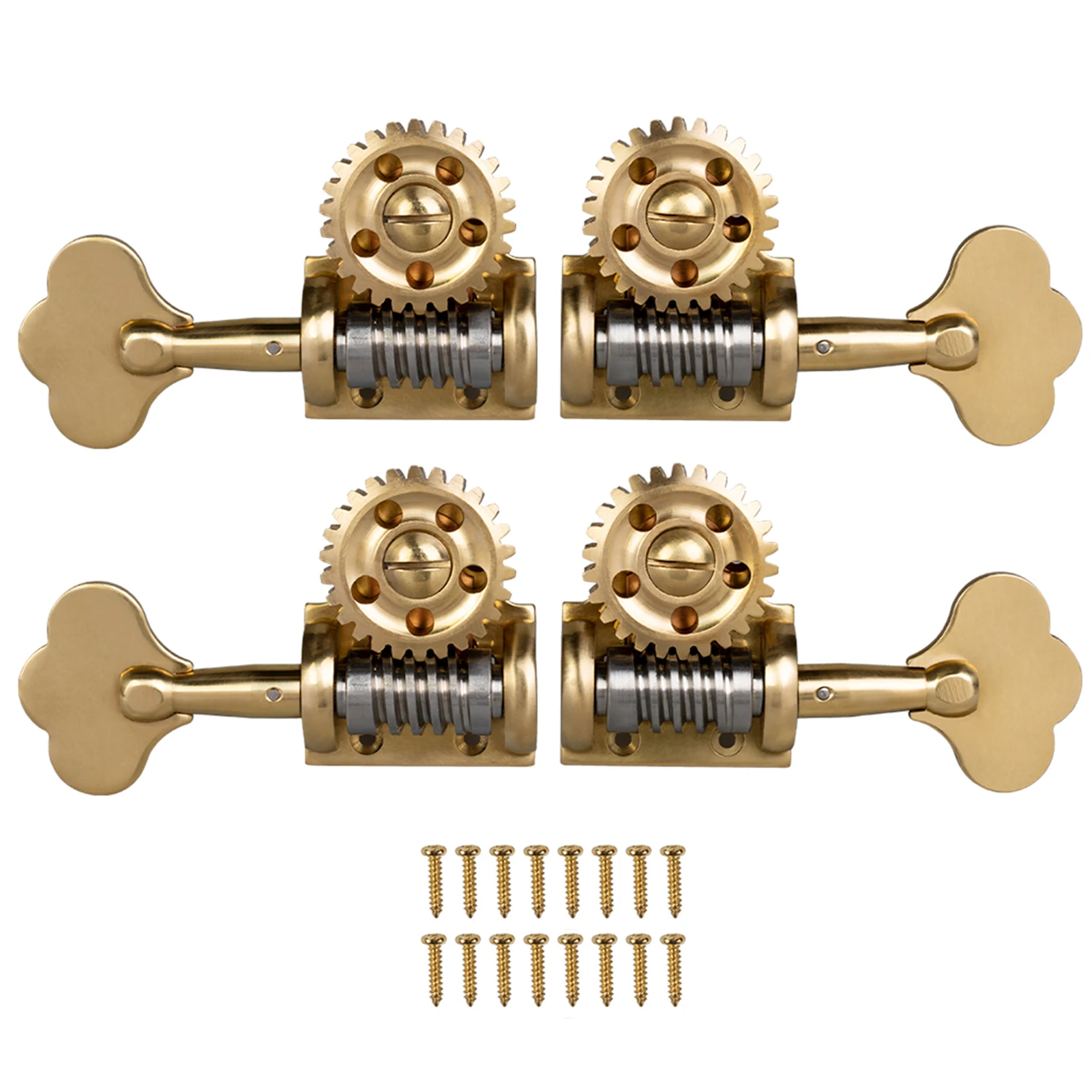 

4pcs German Style Double Bass Single Tuning Pegs Tuner Machine Heads 2 Left 2 Right for 4/4 3/4 Double Bass