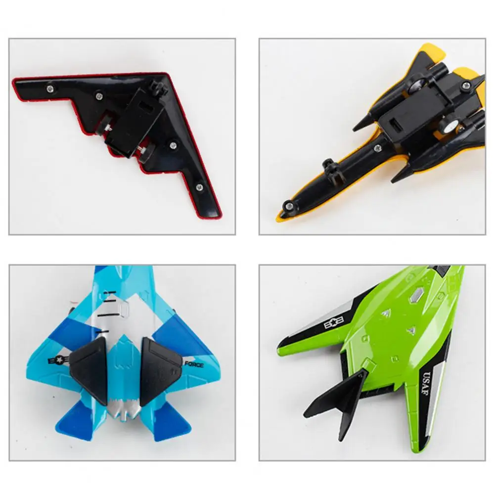 

4Pcs Simulation Mini Plastic Hand-eye Coordination Pull Back Airplane Model Kids Toy Gift for Home Decoration Tabletop Ornaments
