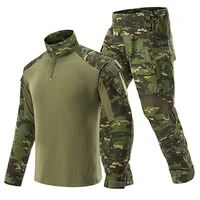 han wild man military clothing sets tactical uniforms army combat suit camouflage long sleeve t shirts cargo work pants