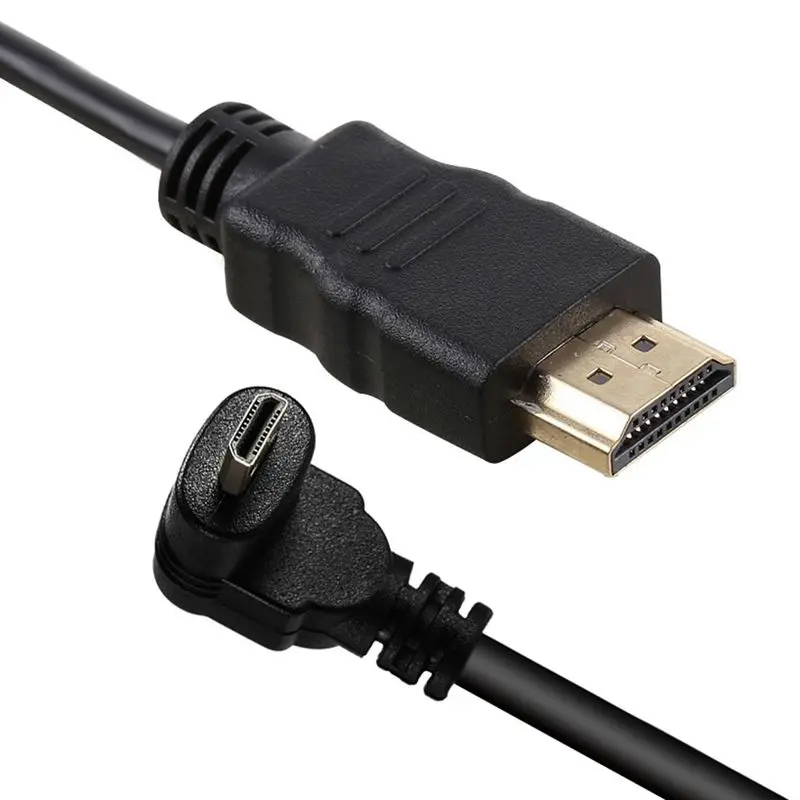 30 см Micro HDMI Прямоугольный штекер (90 градусов) Поддерживает 4k|Кабели VGA| |