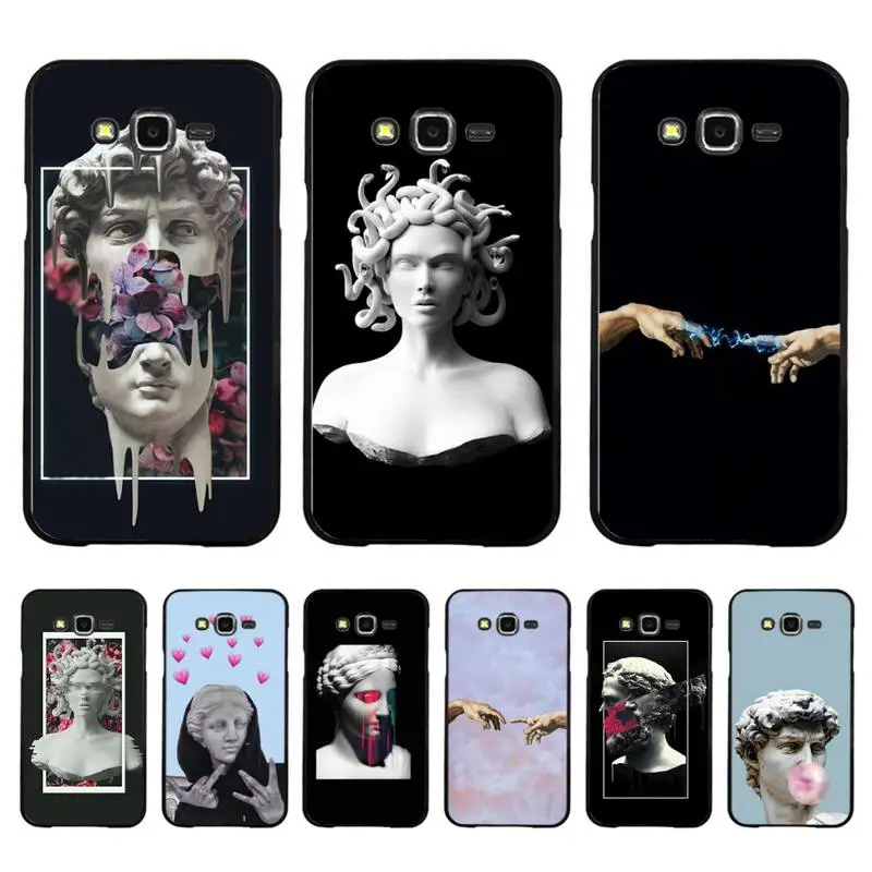 

Luxury Statue Abstract Art David Medusa Phone Case For Samsung Galaxy J4plus J6 J5 J72016 J7prime cover for J7Core J6plus