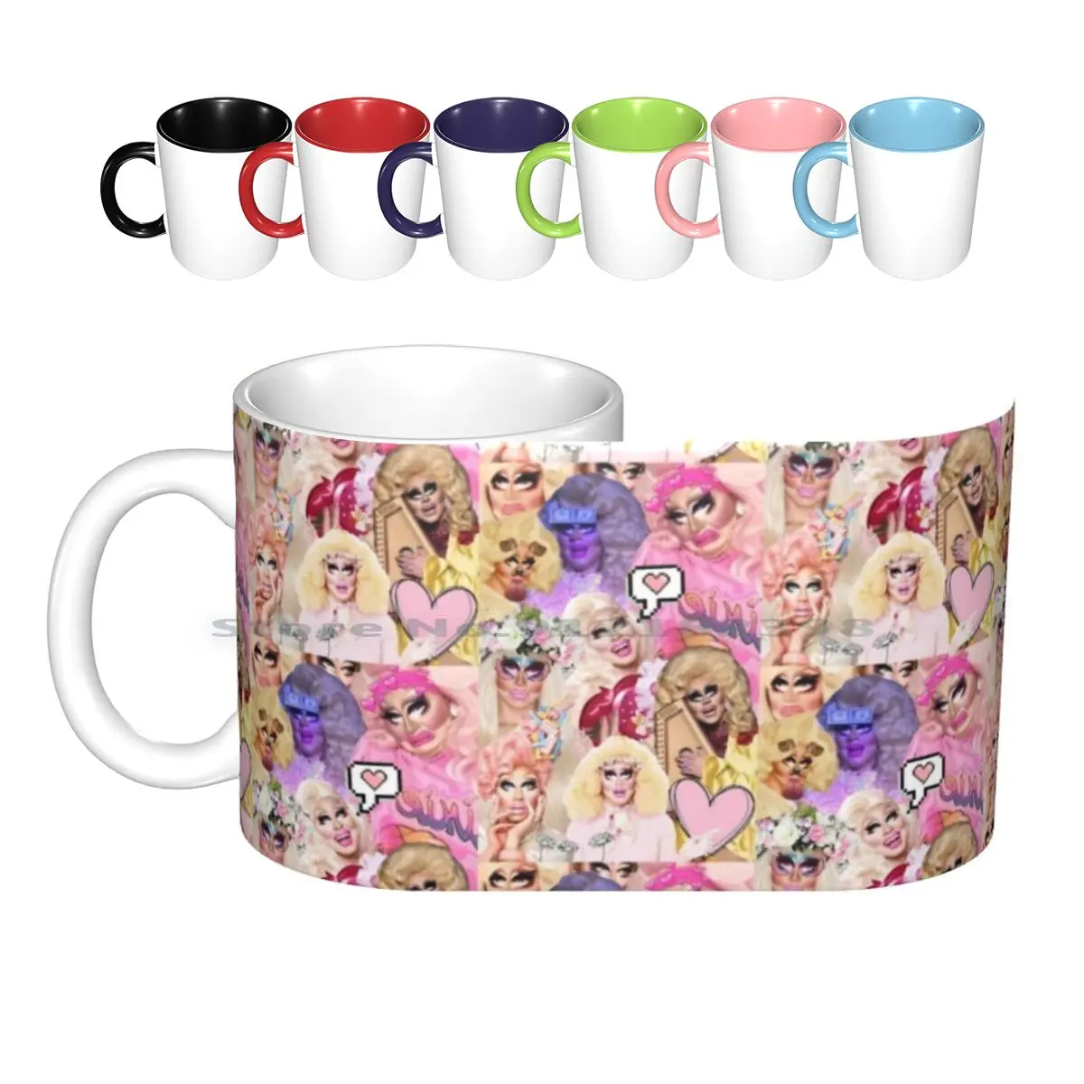 

Керамические кружки-коллажи Trixie Mattel, кофейные чашки, кружка для молока и чая Rpdr Ru Paul Pauls Drag Race Queen Trixie Mattel, креативный тренд