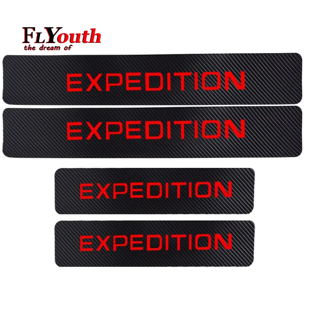 

For Ford Expedition Car Threshold Pedal Sticker Decoration Scuff Plate Carbon Fibre Vinyl Sticker Car Accessories car-Styling