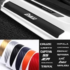 4 шт. защитная наклейка из углеродного волокна на порог двери автомобиля, декоративная наклейка на порог для Chevrolet Captiva Cruze Lacetti Sonic Spark Sail Aveo