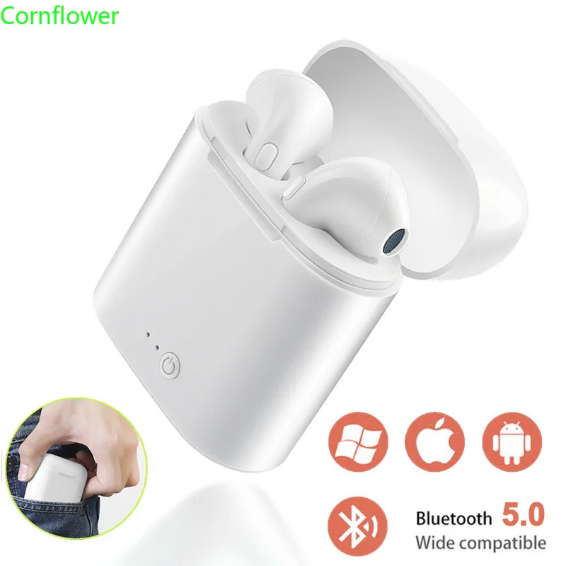 I7s TWS 5 0 беспроводные Bluetooth наушники стерео гарнитура с зарядной коробкой для всех