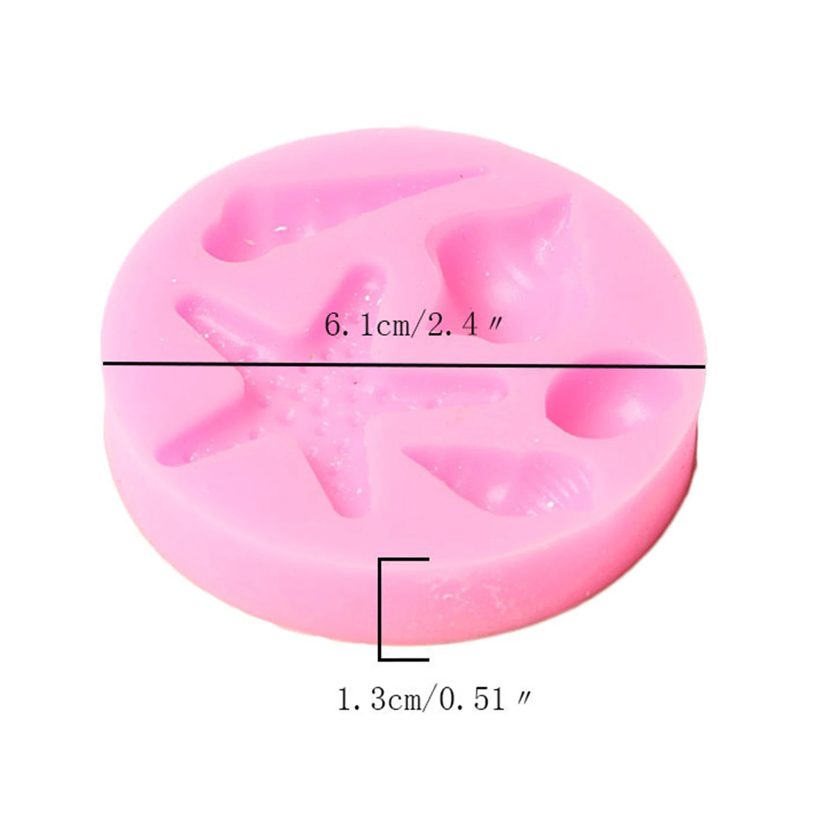 

Silicone Marine Organism-shaped Biscuit Mold Multifunctional Baking Pan for Cake Candle Chocolate Cookie HK3