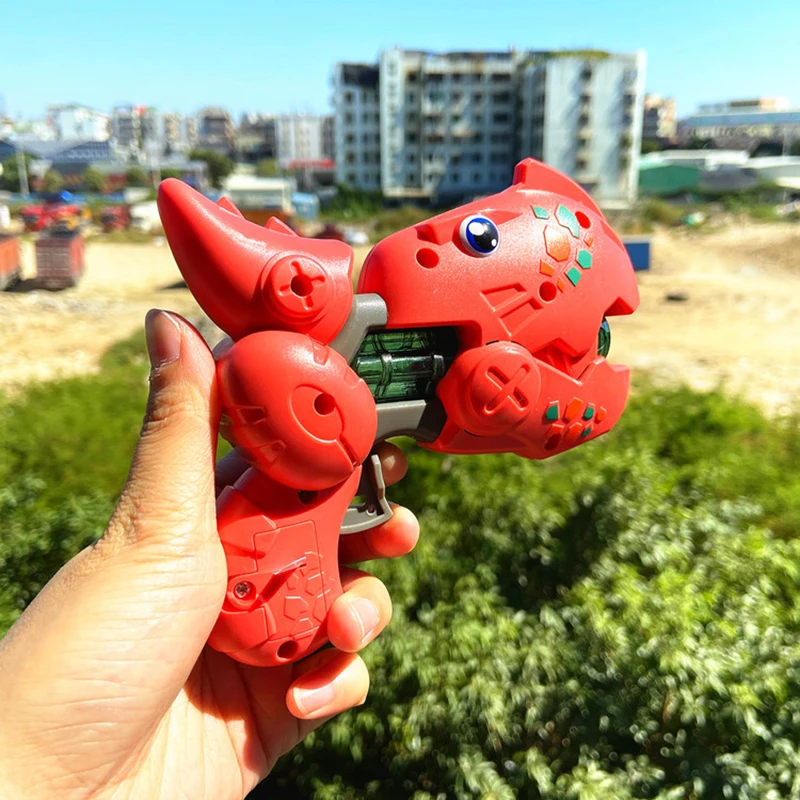 

2 In 1 Electric Deformation Gun Toys Sound And Light Dinosaur Simulation Pistol Gun For Boy Outdoor Sports Game Toy