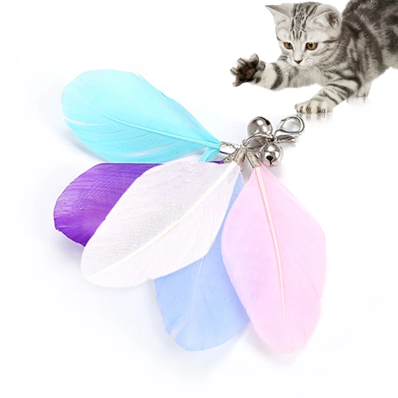 

Cat Wand Toy Refill Pet Teaser Attachment Cat Stick Toy Kitten Cat Chase Toy Replacement Squeaky Pet Interactive Training Toys