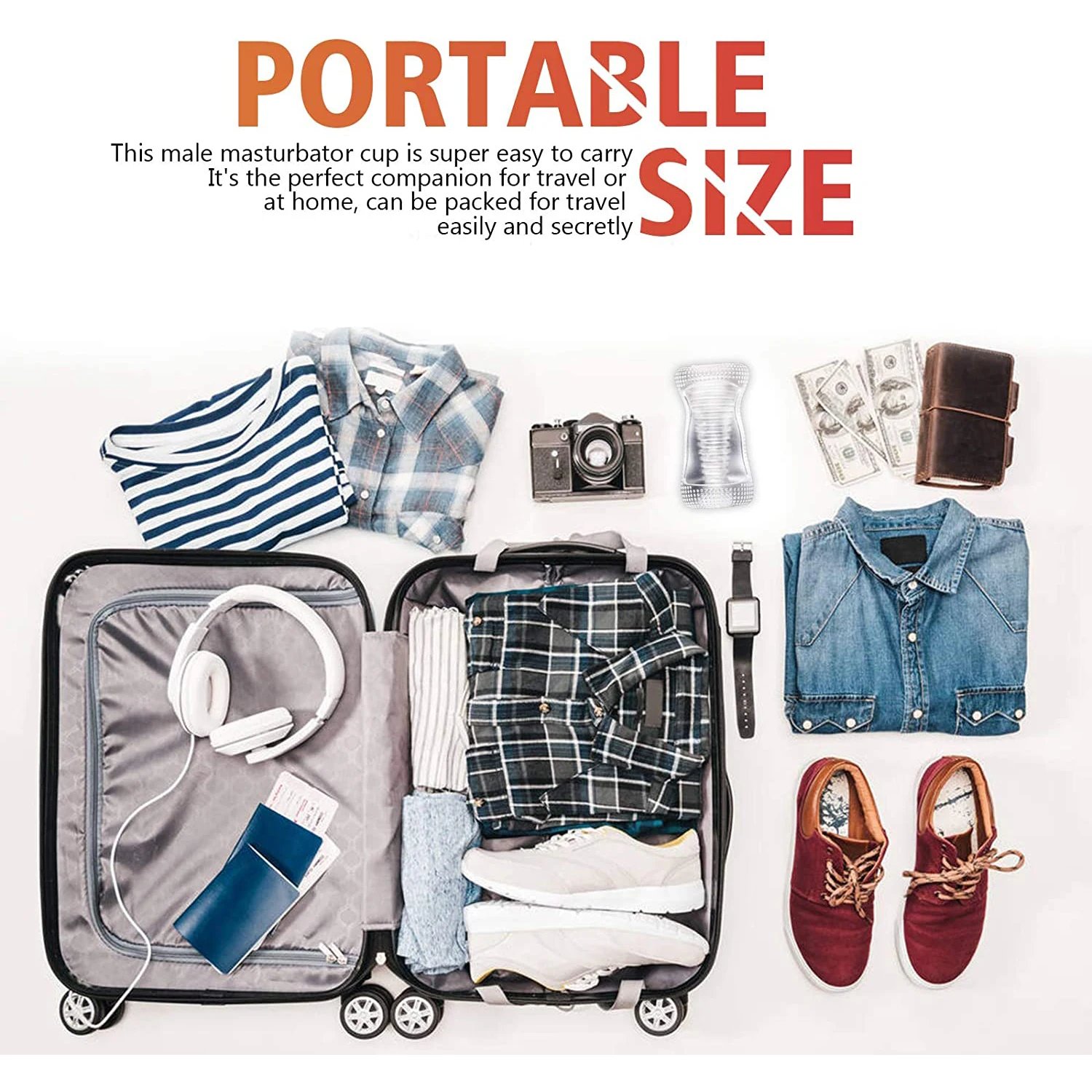 Прозрачный Мужской мастурбатор чашка искусственная киска кристальная Вагина