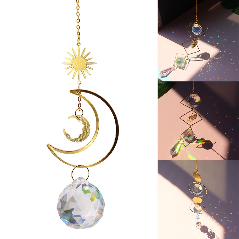 

Clear Crystal Hanging Pendant Reflective Wind Chime Rainbow Sun Catcher Mother's Day Birthday Wedding Anniversary Christmas Gift