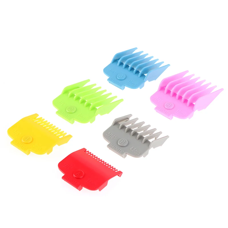 

6pcs Hair Clipper Limit Comb With Magnetic Trimmer Guide Attachment Hair Clipper