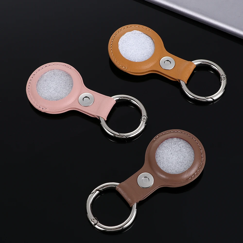 

Protective Sleeve Case Cover Antilost Device Keychain Bluetooth Wireless Tracker Protect Shell Leather Silicon For Apple Airtags